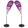 6' Streamline Tear Drop Sail Sign Kit Double-Sided w/Scissor Base